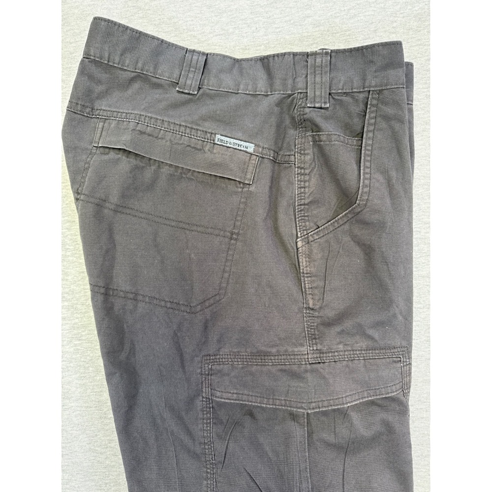 Field & Stream Mens Cargo Pants 34x30 Charcoal Gray Ripstop Outdoor Trousers